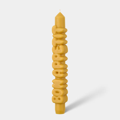 Bougie conique Bon Appétit - Fait main - Bougies coniques 3D: Jaune