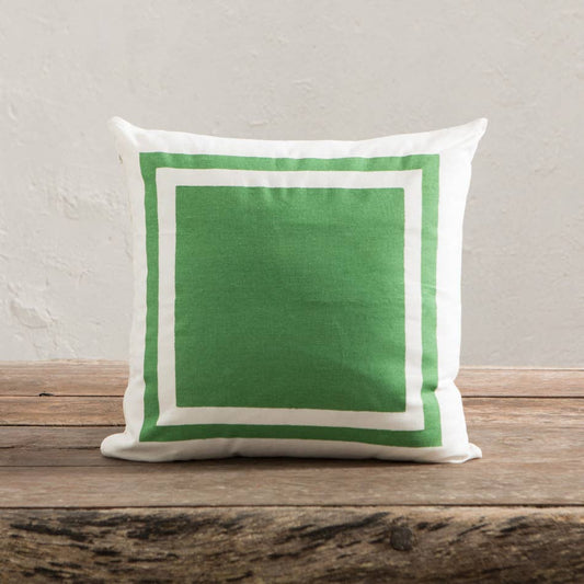 Coussin double carré vert Capri 45x45