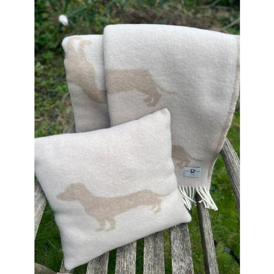 Coussin Teckel beige