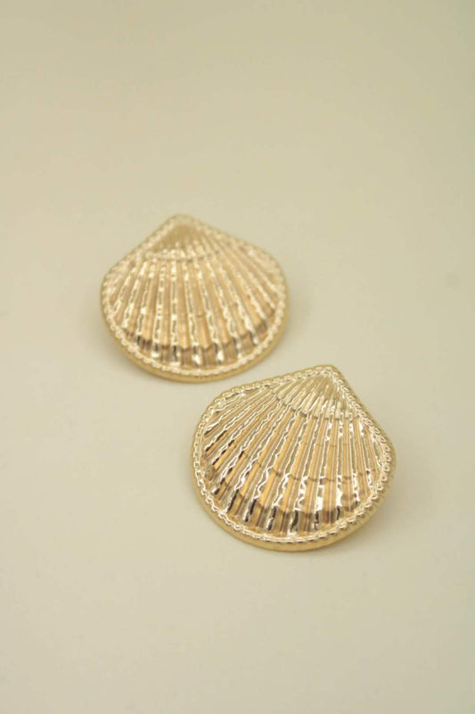 Boucles d'oreilles coquillage en acier inoxydable: Doré / TU