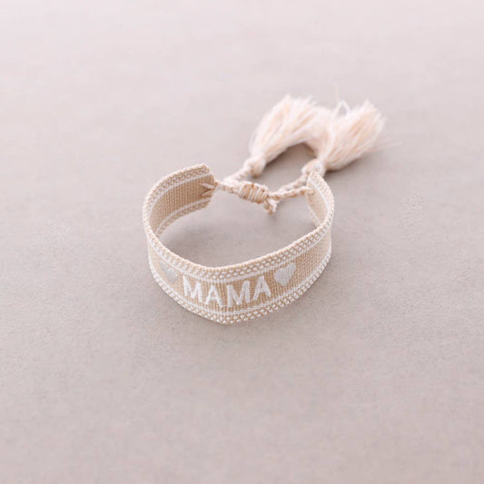 Bracelet macramé Mama: Taupe