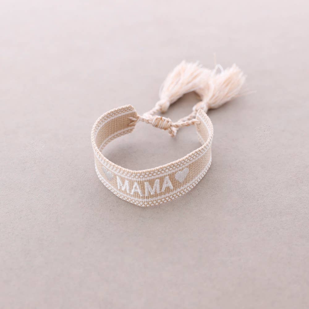 Bracelet macramé Mama: Rose