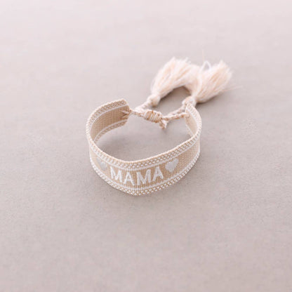 Bracelet macramé Mama: Rose