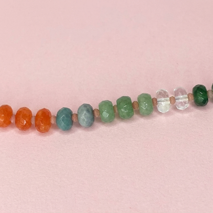 Bracelet perles candy facetées multicolores: Bleu
