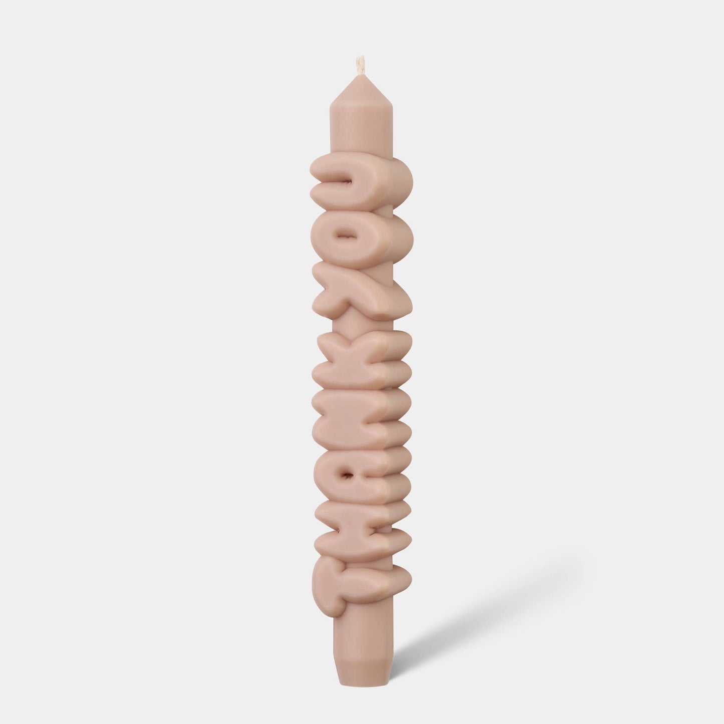 Bougie conique MERCI - Fait main - Bougies coniques 3D de 9 pouces: Rose