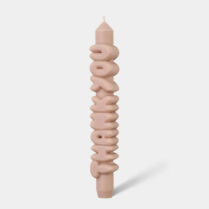 Bougie conique MERCI - Fait main - Bougies coniques 3D de 9 pouces: Rose