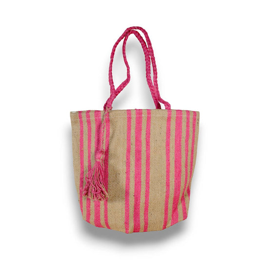 Sac jute LYDIA rose