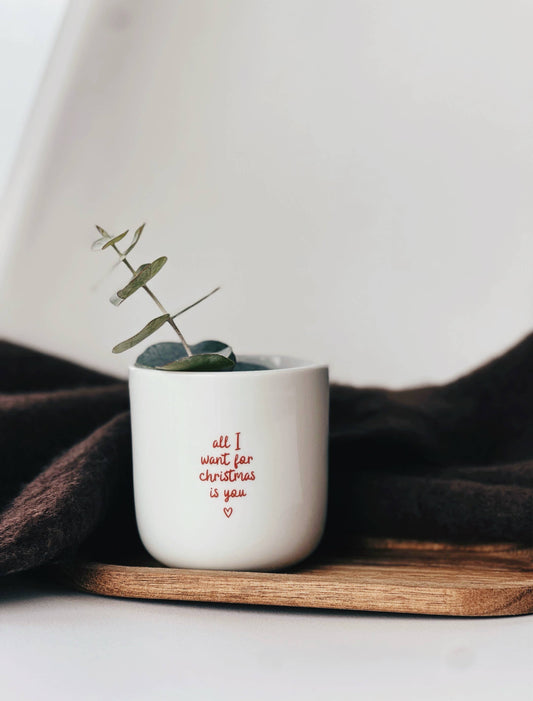 Gobelet Tasse X-Mas rouge - Santa Baby - Gui - Noël: Tout ce que je veux pour Noël, c'est toi.