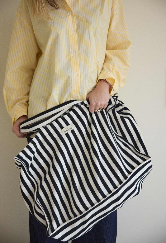 Sac Week-End Rayures Noires