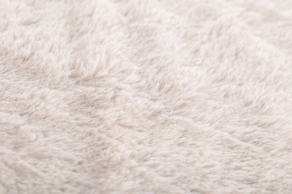 Plaid RUBY - imitation fourrure de lapin - 150x200 cm: Beige