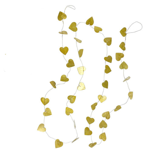 Guirlande décoratives pampilles coeurs en laiton