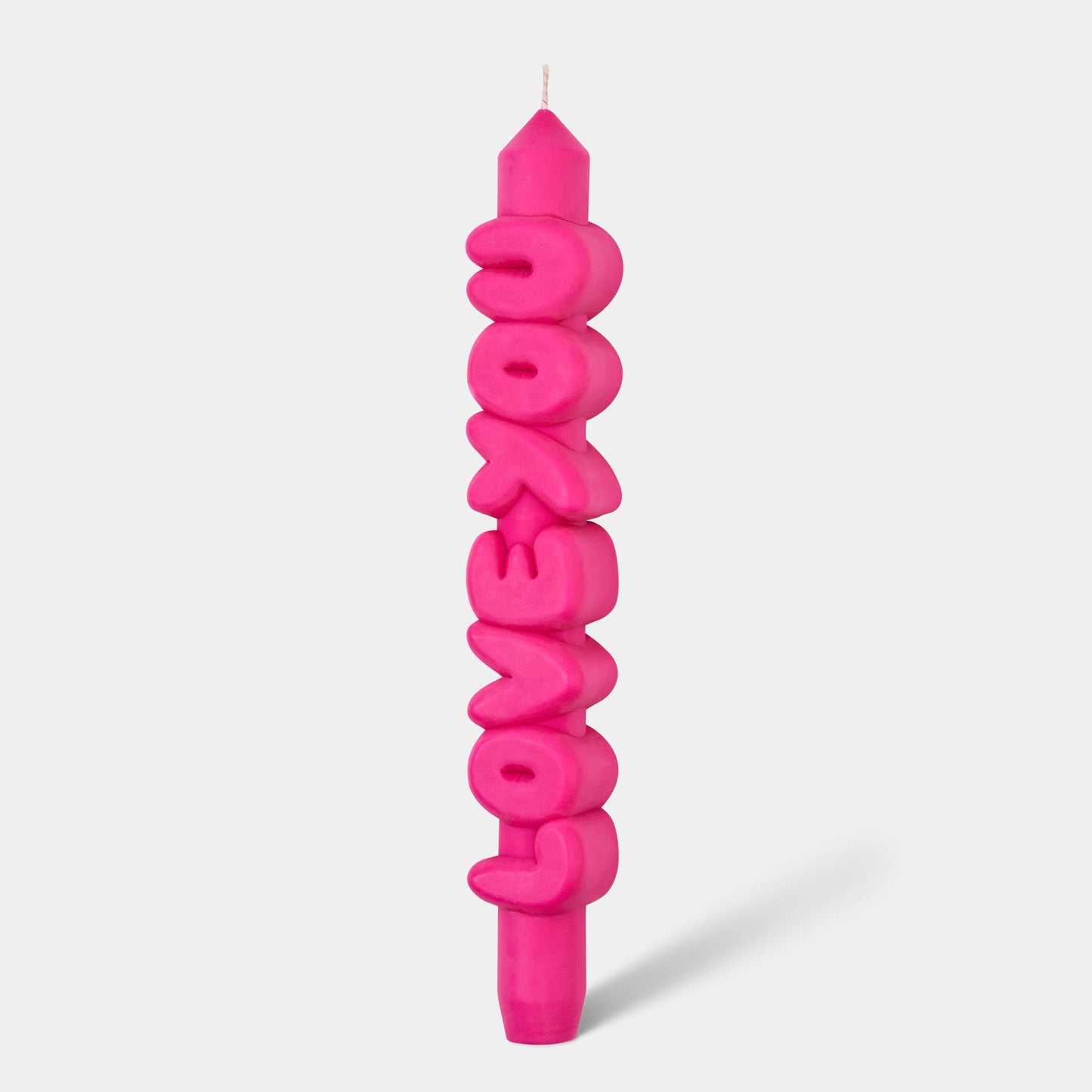 Bougie conique JE T'AIME - Fait main - Bougies coniques 3D de 9 pouces: Rose