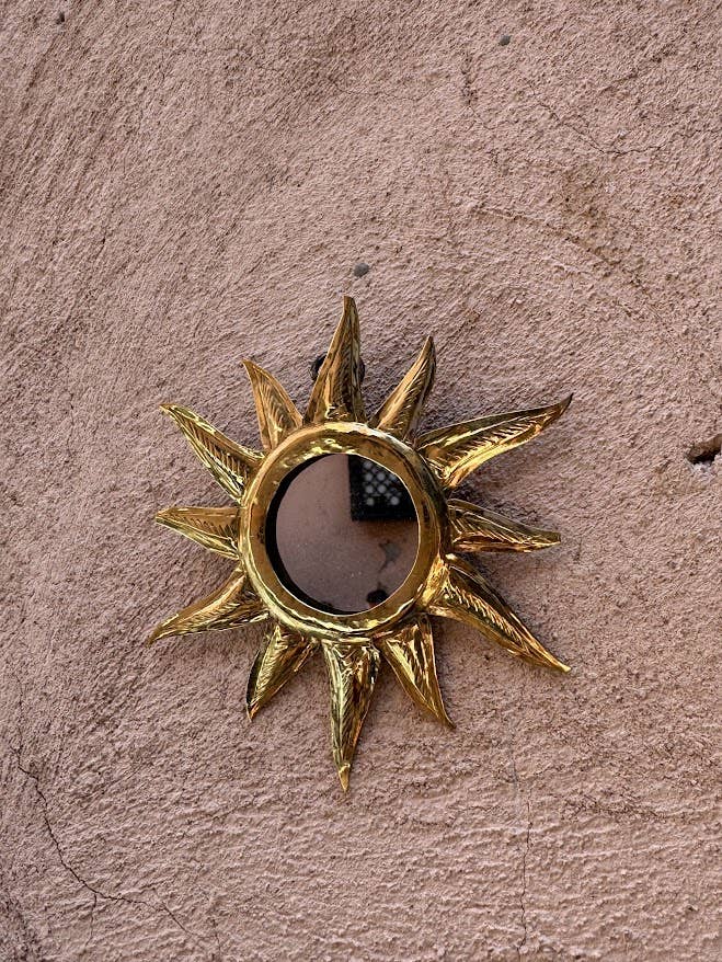 Miroir tournesol 2 taille S, Bronze, or