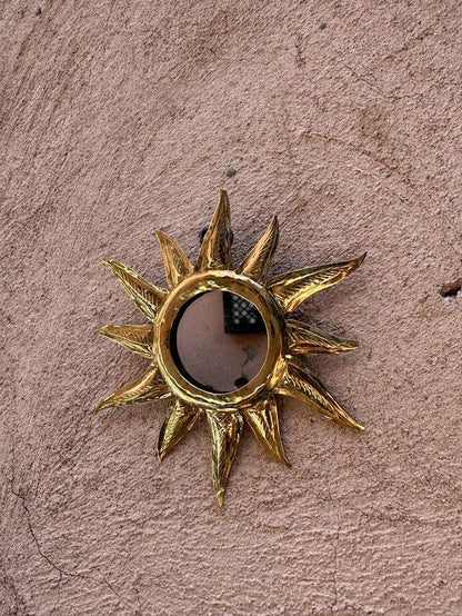 Miroir tournesol 2 taille S, Bronze, or