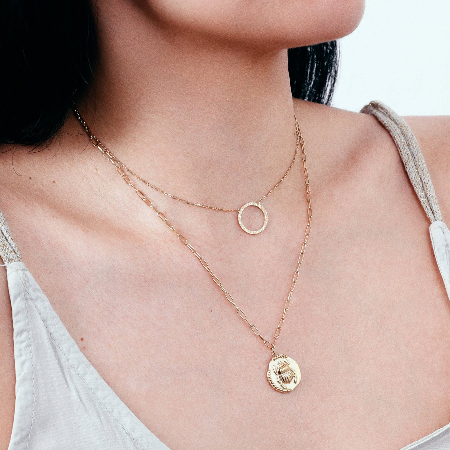 Collier en acier avec motif insecte: Dorado