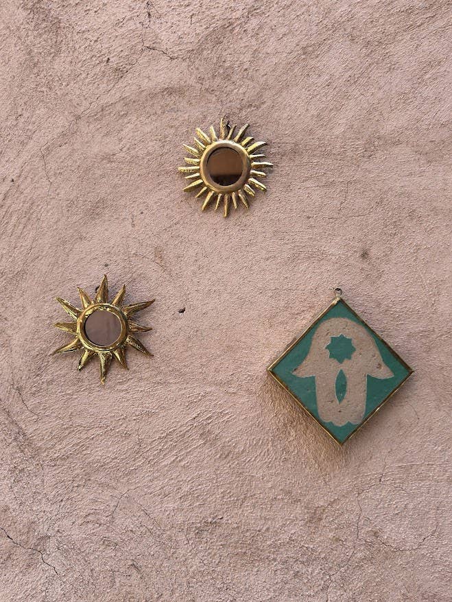 Miroir tournesol 2 taille S, Bronze, or