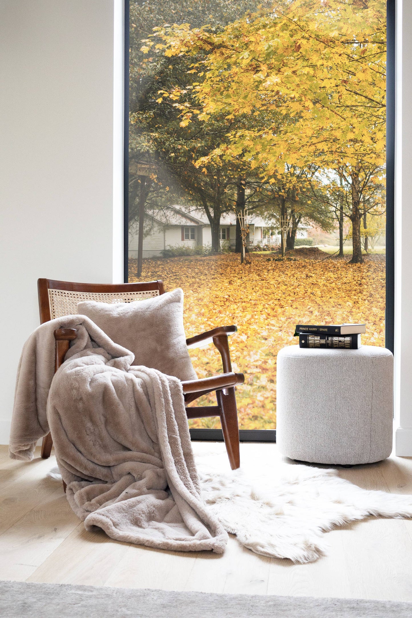 Plaid RUBY - imitation fourrure de lapin - 150x200 cm: Taupe