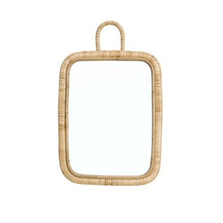 MIROIR RECTANGULAIRE EN CANNAGE - NATUREL - 30X2,5X49 CM