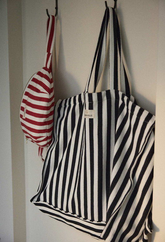 Sac Week-End Rayures Noires
