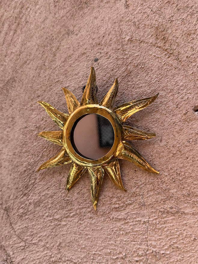 Miroir tournesol 2 taille S, Bronze, or