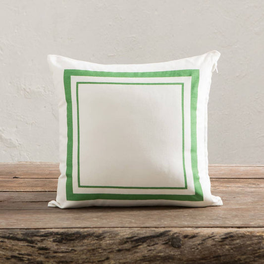 Coussin double carré vert Capri 45x45