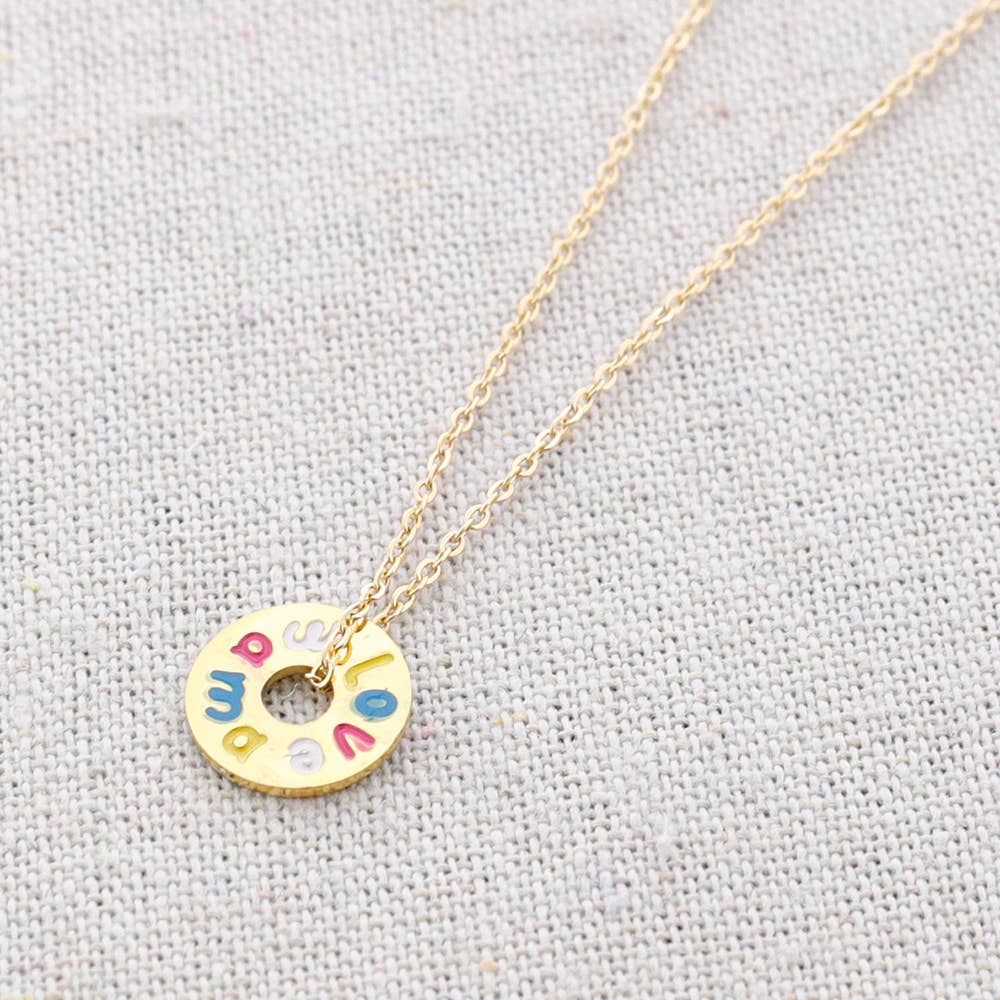 Collier en acier pendentif Love Mama: Combiné 1
