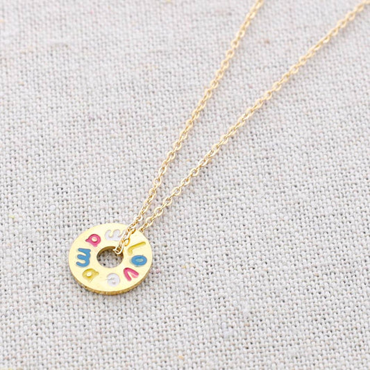 Collier en acier pendentif Love Mama: Combiné 1