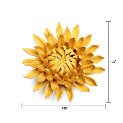 Amoureux des plantes d'intérieur - Cadeaux muraux botaniques de fleurs Chrysanthème jaune