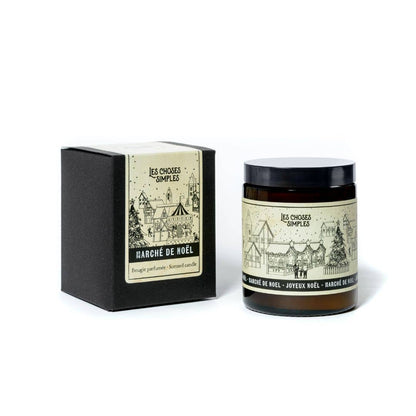 Bougie de Noël - Marché de Noël: Avec coffret cadeau