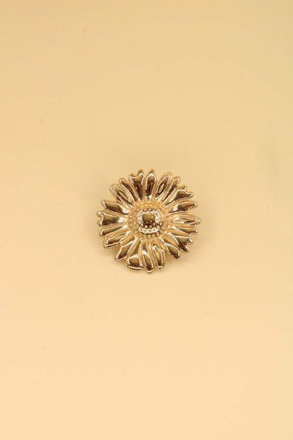 Broche Fleur Acier Inoxydable: Doré / TU