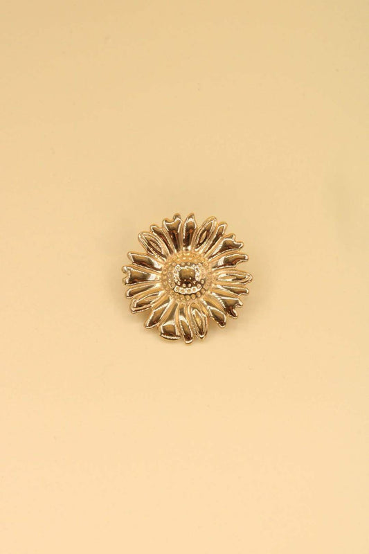 Broche Fleur Acier Inoxydable: Doré / TU