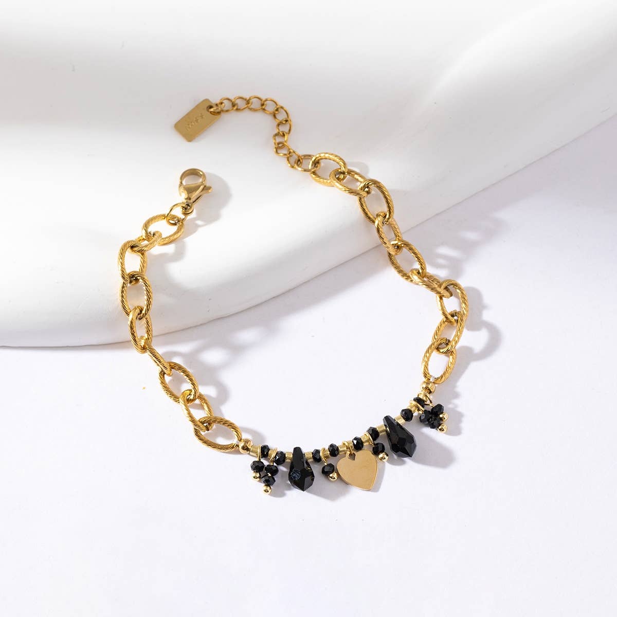 Bracelet chaîne simple étoiles et cristaux - Fabienne: Multicouleur / Tu [1]