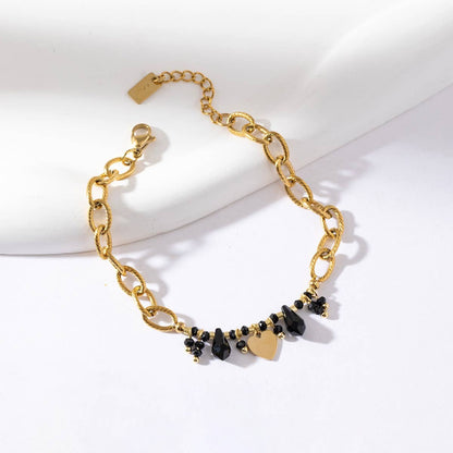 Bracelet chaîne simple étoiles et cristaux - Fabienne: Multicouleur / Tu [1]