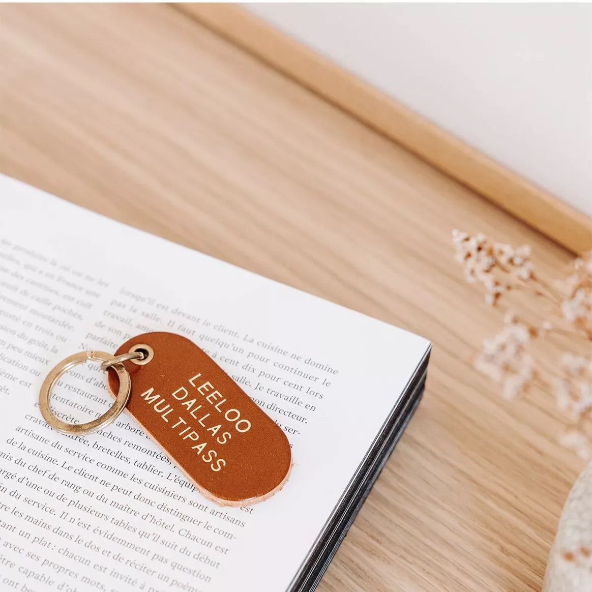 Porte-clé à message en cuir - Leeloo Dallas Multipass