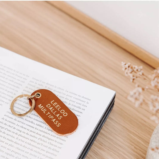 Porte-clé à message en cuir - Leeloo Dallas Multipass