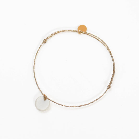 Bracelet Médaillon Croix: Doré