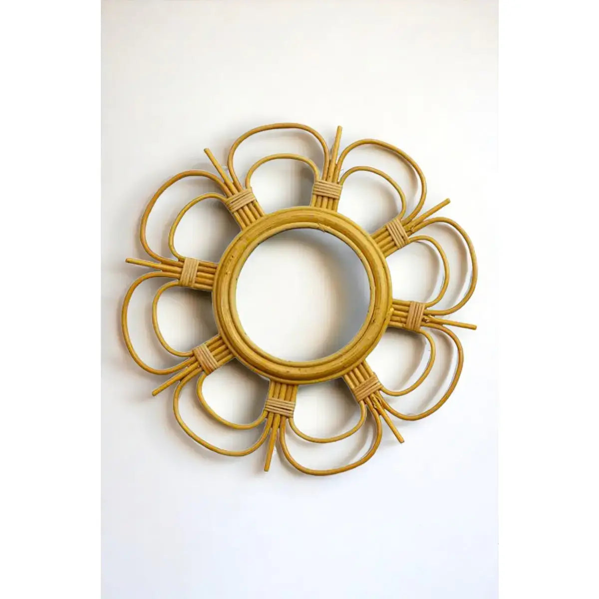 Miroir Fleur Vintage Rotin DAISI