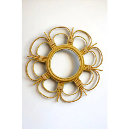 Miroir Fleur Vintage Rotin DAISI