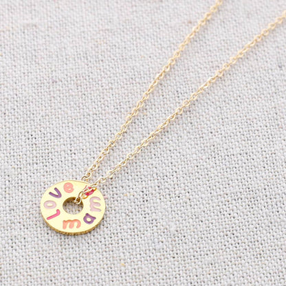 Collier en acier pendentif Love Mama: Combiné 1