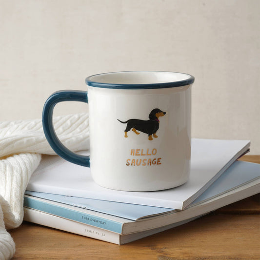 Tasse en céramique Top Dog « Hello Sausage » dans une boîte cadeau