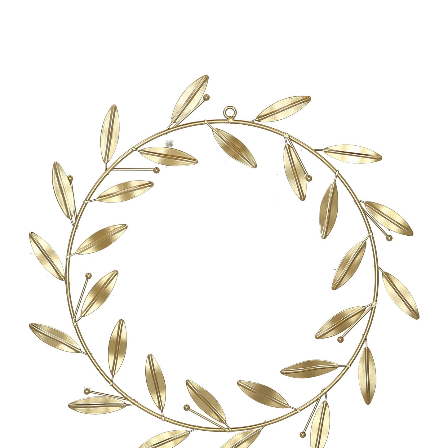 Couronne Evy en métal à suspendre, D30cm, dorée