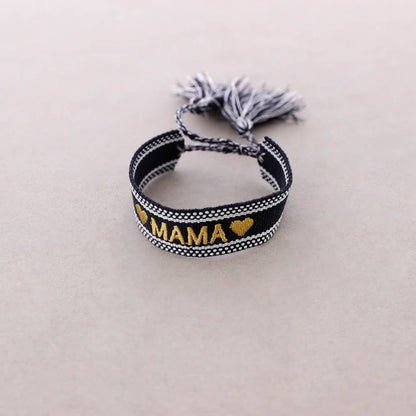 Bracelet macramé Mama: Taupe