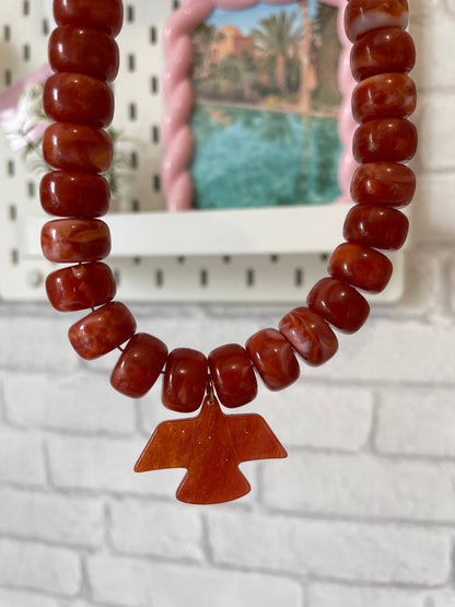 Collier Charlie: Perle kaki