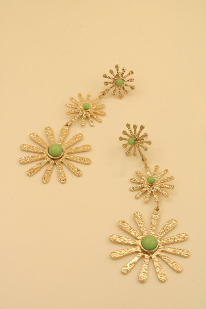 Boucles d'oreilles fleurs acier inoxydable: Blush / TU