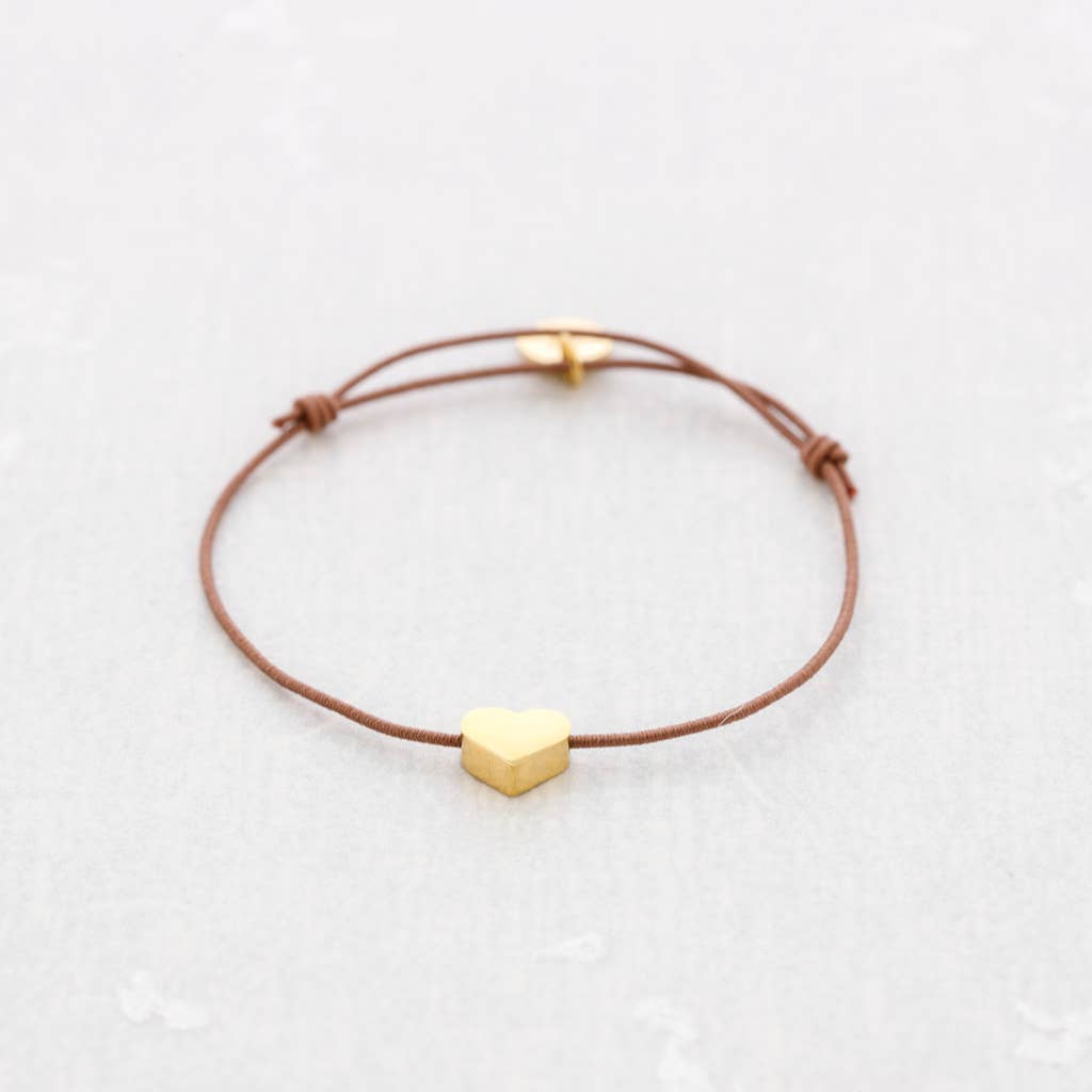 Bracelet en acier avec cœur: Rose