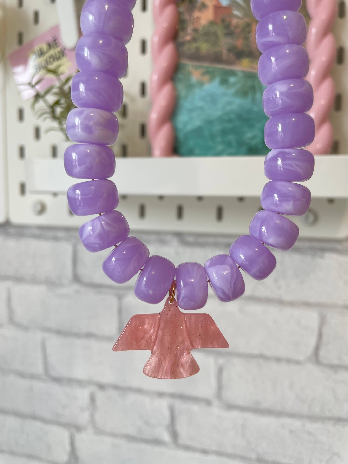 Collier Charlie: Perle kaki