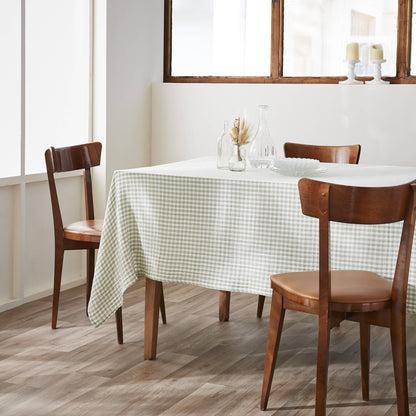NAPPE 150 x 250 cm VICKIE Eucalyptus: Double gaze de coton - 125 gr/m² / OEKO TEX - BSCI - TRAITEMENT DES EAUX USÉES / 100% Coton