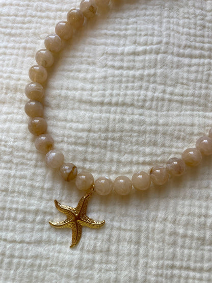 Collier Aventure – 5 variantes-Perles Acryliques Marbrées : Chocolat
