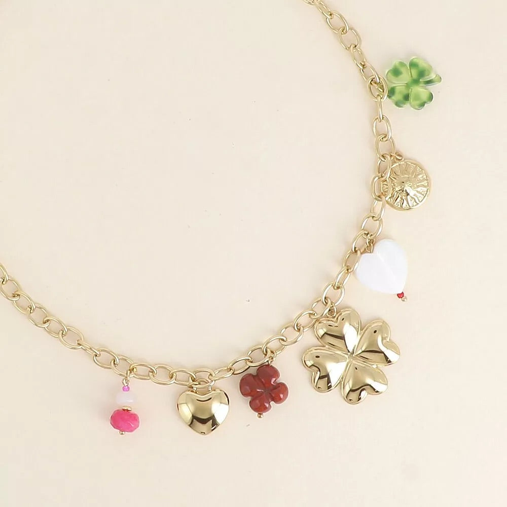 Collier pampilles Trèfle