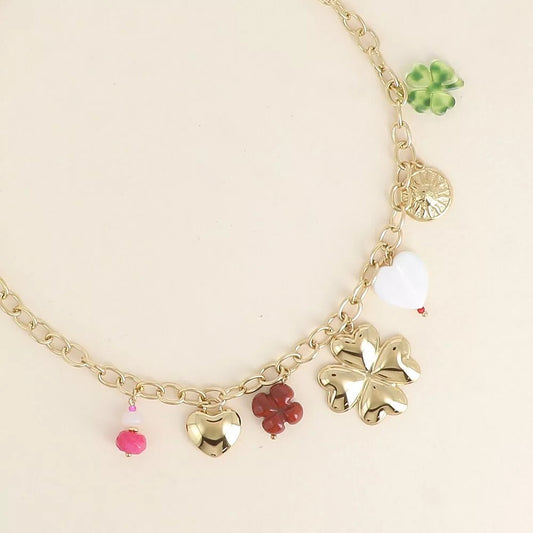 Collier pampilles Trèfle
